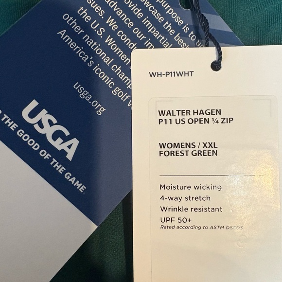 Walter Hagen Forest Green Long Sleeve Golf Shirt - Picture 5 of 5